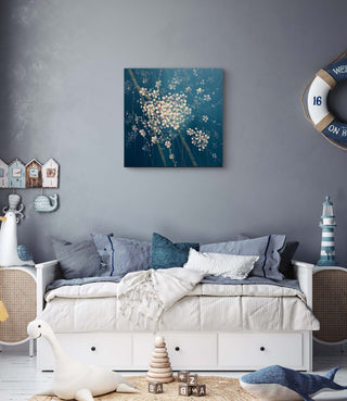 "Blue Blossom Framed Painting" available at Artifex