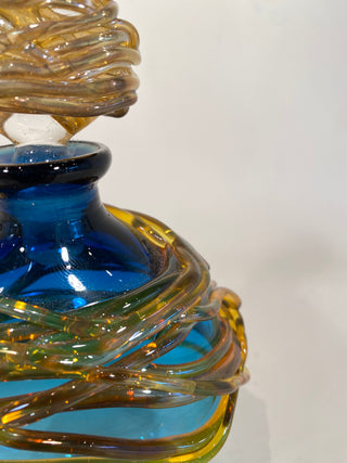 Golden Blue Trailing Perfume Bottle