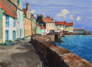 "Cottages, Pittenweem Painting" available at Artifex 