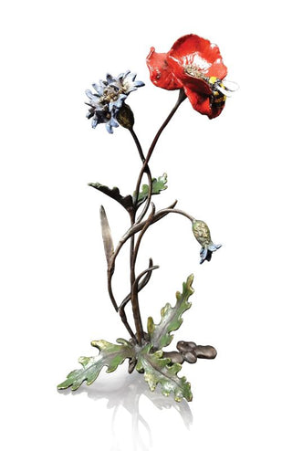 "Poppy with Cornflower and Bee" available at Artifex 