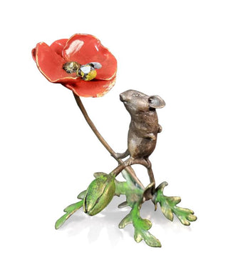 "Mouse with Honey Bee & Poppy" available at Artifex 