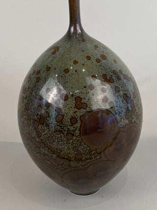 "Porcelain form with Crystalline Glaze Vase" available at Artifex 