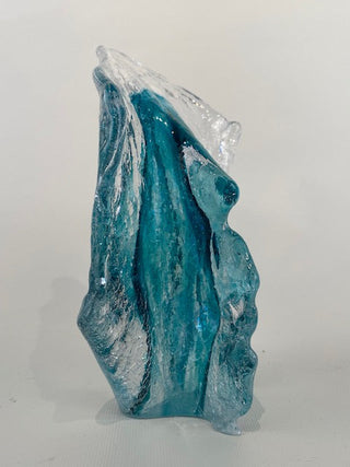 "Frozen Wave Glass Sculpture" available at Artifex 