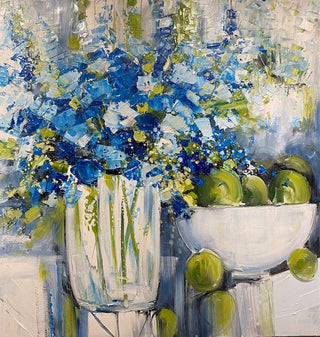 "Delphiniums Painting" available at Artifex 