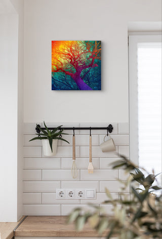 Dibond print on brushed aluminium art work