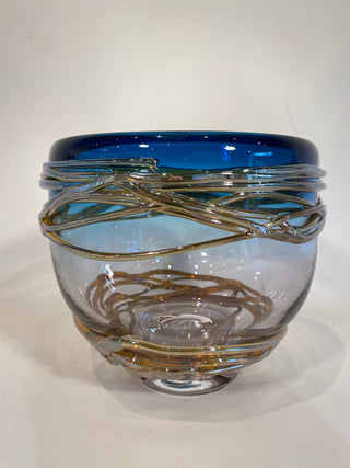Blue Gold/ Silver Trailing Bowl