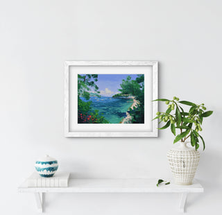 "Moored Boats, Paloma Beach Painting" available at Artifex