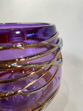Purple Silver Trailing Bowl