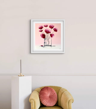 Magenta Poppies Painting