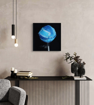 Blue Stripe Lolly Painting