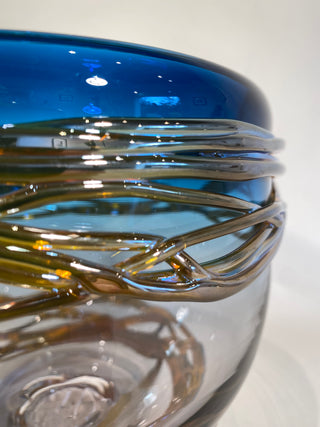 Blue Gold/ Silver Trailing Bowl
