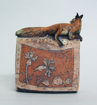 "FOX IN THE WILDFLOWERS" available at Artifex 