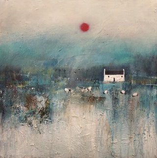 "Grazing on the Winter Fells Painting" available at Artifex