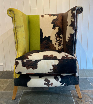 ""Green Cowhide" Easy Chair" available at Artifex