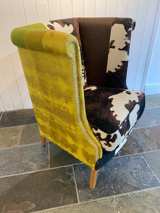 ""Green Cowhide" Easy Chair" available at Artifex