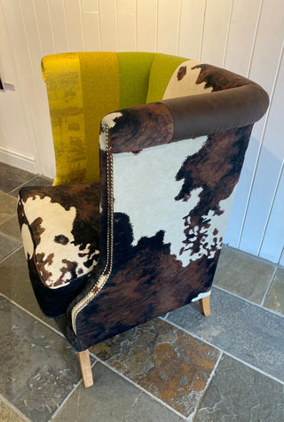 ""Green Cowhide" Easy Chair" available at Artifex