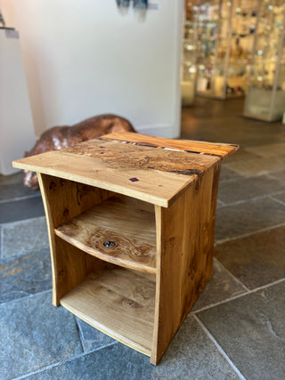 "Oak with yew stripe Table" available at Artifex