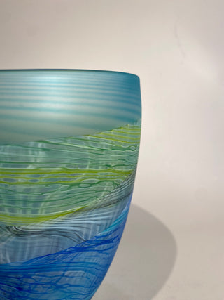 "Sea Shore Spring Tides Wide Vase" available at Artifex