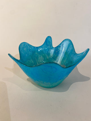 "Glass Splash Bowl with Silk Paper & Foil Fish Decoration" available at Artifex