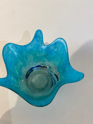 "Glass Splash Bowl with Silk Paper & Foil Fish Decoration" available at Artifex