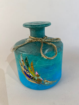 "Glass Potion Bottle with Silk Paper & Foil Fish Decoration" available at Artifex