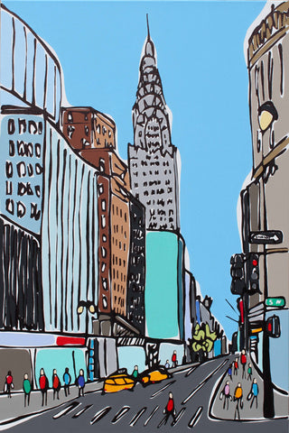 "New York Chrysler Painting" available at Artifex