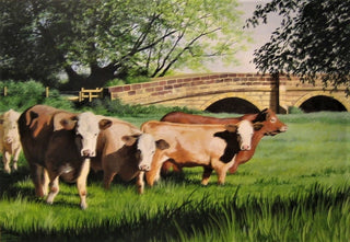 "Hemlingford Bridge Painting" available at Artifex 