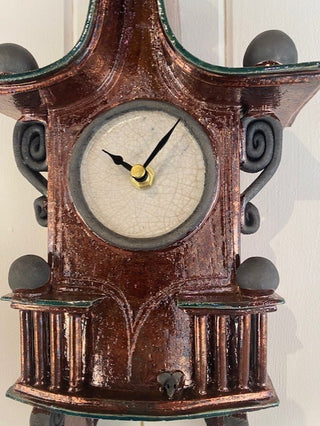 "Raku Wall Clock" available at Artifex 