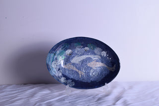 "Koi Oval Dish" available at Artifex 