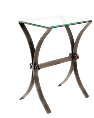 "Jacobean Side Table with Glass Top" available at Artifex