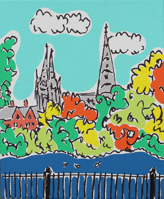 "Lichfield Spires in Autumn Painting" available at Artifex 