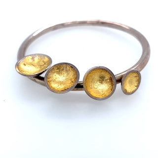"Gold leaf dome bangle" available at Artifex 