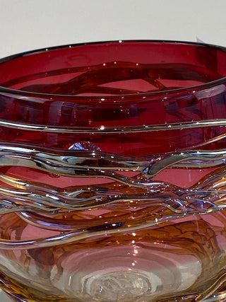 "Ruby Golden Trailing Bowl" available at Artifex 
