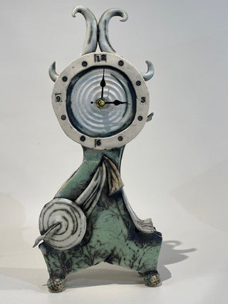 "Green Fronted mantle Clock" available at Artifex 