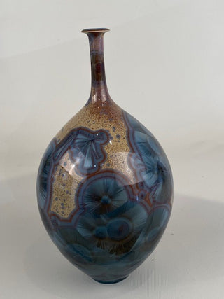 "Porcelain form with Crystalline Glaze Vase" available at Artifex 