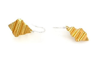"Silver and gold plated ripple earrings" available at Artifex 