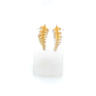 "Frost fern stud earrings" available at Artifex 