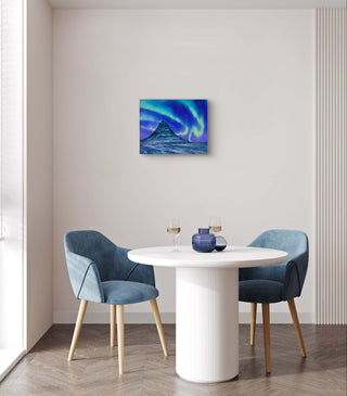 "Kirkjufell Aurora Painting" available at Artifex 