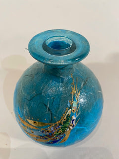 "Glass Vase with Silk Paper & Foil Fish Decoration" available at Artifex 