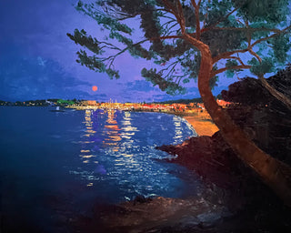 "Riviera Nocturne Painting" available at Artifex 