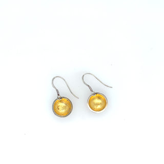 "Gold Leaf Dome Earrings" available at Artifex 