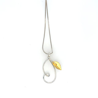 "Botanics silver & Gold Plate Necklace" available at Artifex 