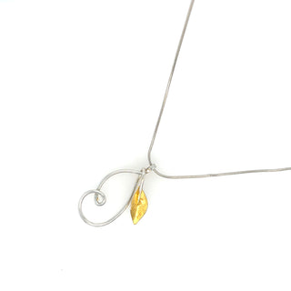 "Botanics silver & Gold Plate Necklace" available at Artifex 