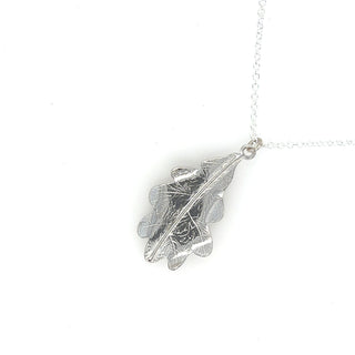 "Silver Oak Leaf Necklace" available at Artifex 