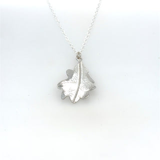 "Silver Oak Leaf Necklace" available at Artifex 