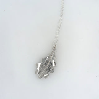 "Silver Oak Leaf Necklace" available at Artifex 