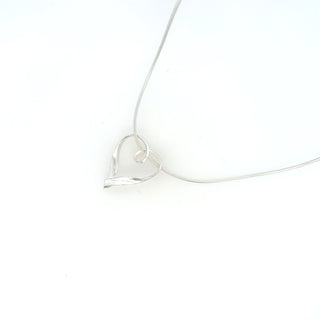 "Silver  Heart Twist Necklace" available at Artifex 