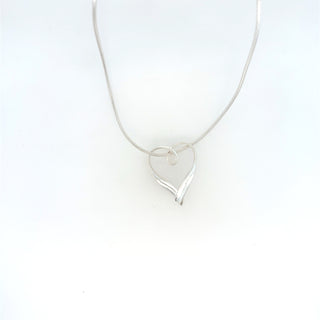 "Silver  Heart Twist Necklace" available at Artifex 