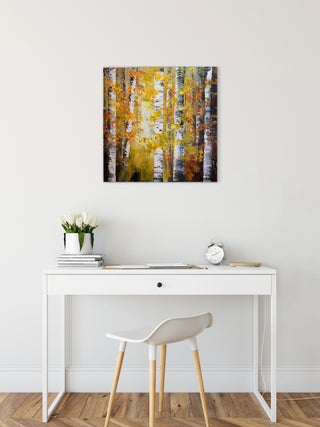 Yellow Autumn Birch Trees