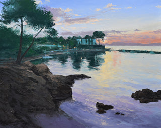 "Evening Light, Port de l’Olivette Painting" available at Artifex 